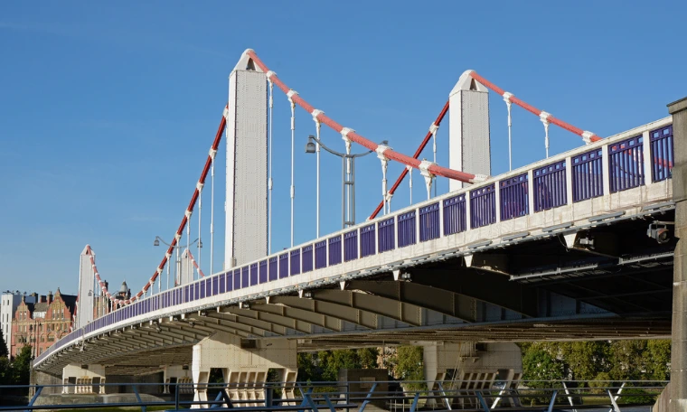 Chelsea Bridge in UK skyline